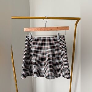 Altar'd State Black and White Checkered Mini Skirt
